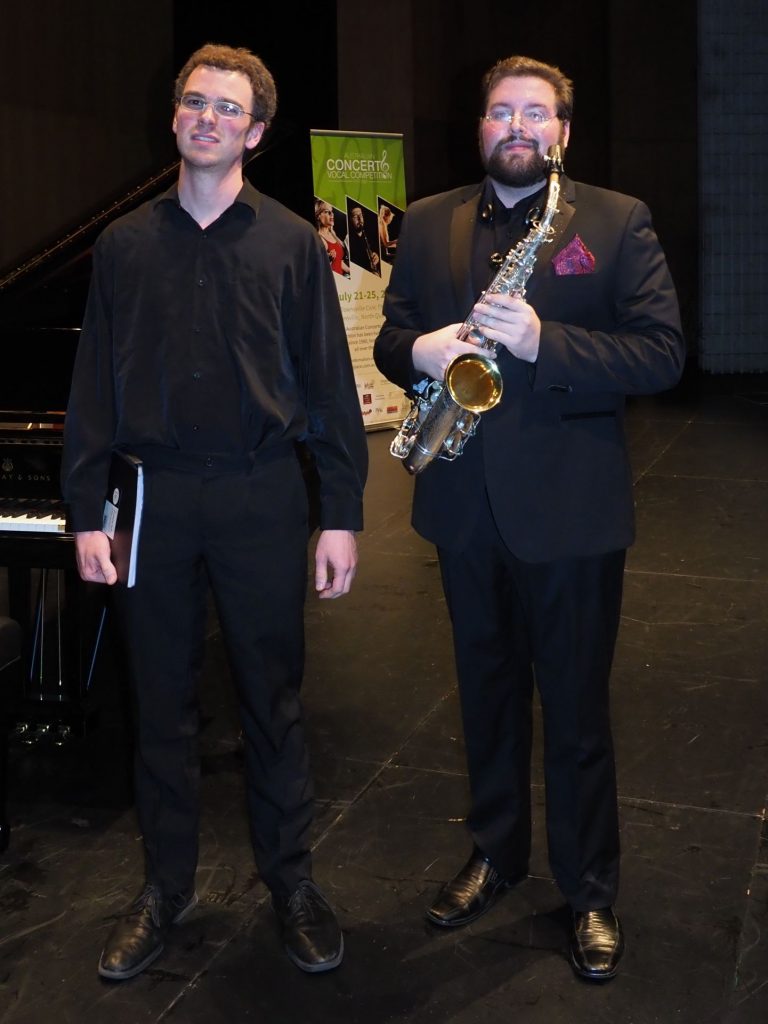 Cameron Millar, Brisbane with accompanist Robert Manley - Most Outstanding Musician from North Queensland