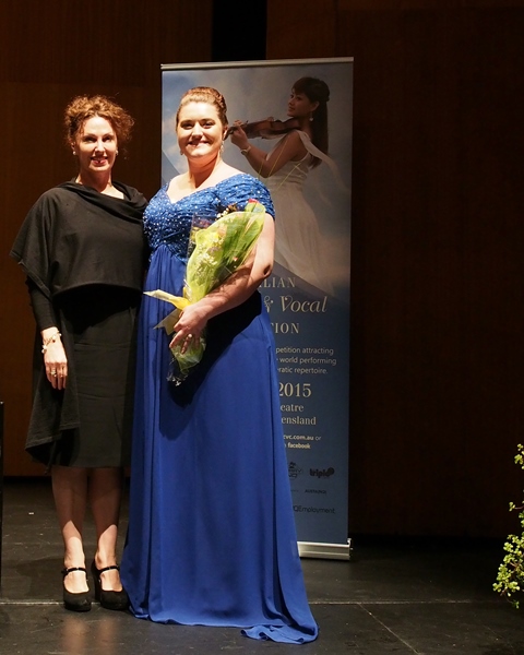 Bronwyn Douglass & Adjudicator Cheryl Barker AO