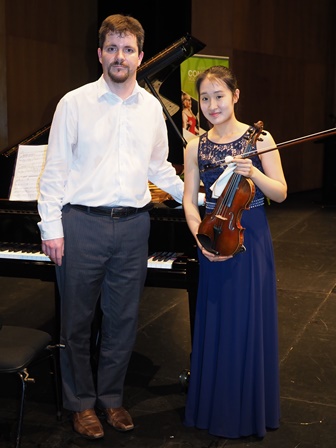 Yebin Yoo, Melbourne with accompanist Rhodri Clarke- Most Promising Strings Award